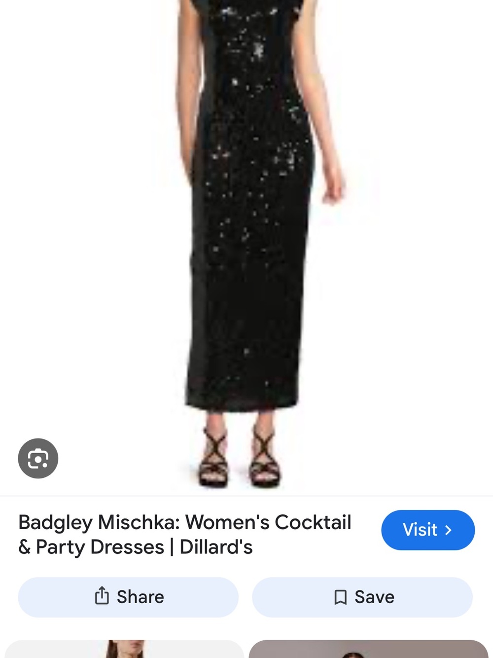 Badgley Mischka Black Sequin Maxi Skirt